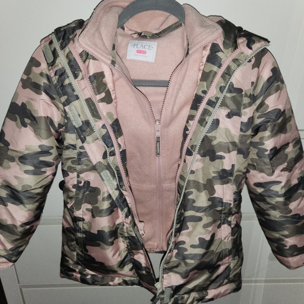 Childrens Place Girlswinter jacket 3 in 1 fleece Lined jacket and boots